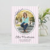 Hand Drawn Bow Photo Graduation Party Invitation 招待状 (スタンド正面)