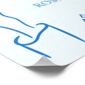 Hand Drawn Bow She Did it Graduation Party Welcome ポスター (角)