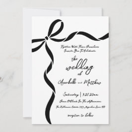 Hand Drawn Bow Whimsical Wedding 招待状