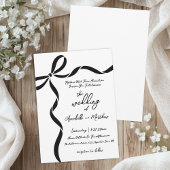 Hand Drawn Bow Whimsical Wedding 招待状