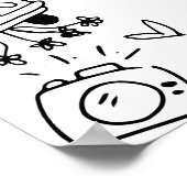 Hand Drawn Bridal Shower Welcome Sign ポスター (角)