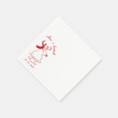 Hand Drawn Bride and Groom wadding スタンダードカクテルナプキン (角)