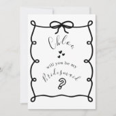 Hand Drawn Bridesmaid Proposal Cards シーズンカード (正面)