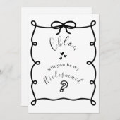 Hand Drawn Bridesmaid Proposal Cards シーズンカード (正面/裏面)