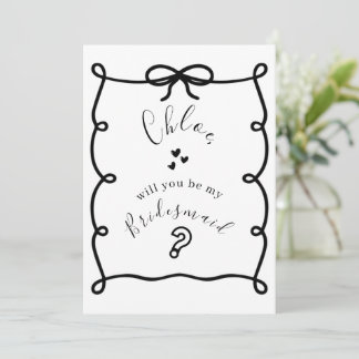 Hand Drawn Bridesmaid Proposal Cards シーズンカード