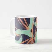 Hand drawn brush hipster pattern in. Stylish geome コーヒーマグカップ (正面左)