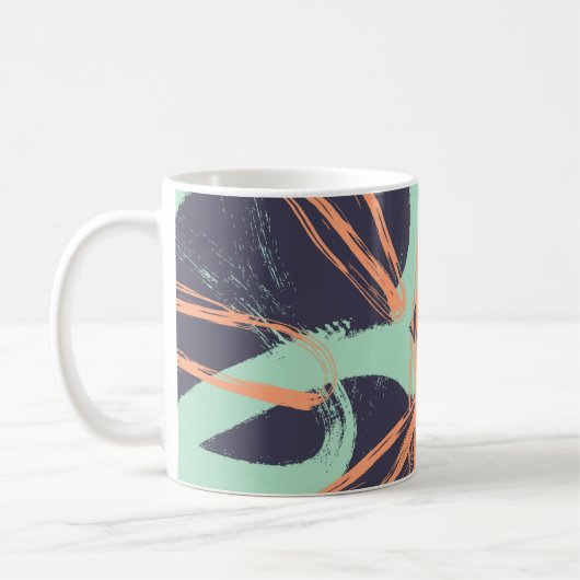 Hand drawn brush hipster pattern in. Stylish geome コーヒーマグカップ (左)