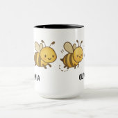 Hand Drawn Bumble Bees Custom Cute マグカップ (中央)