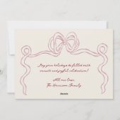 Hand Drawn Burgundy Blush Bow Frame シーズンカード (裏面)