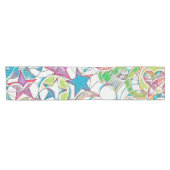 Hand Drawn By EDDArt – 星とハート1 ショートテーブルランナー (横)