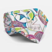 Hand Drawn By EDDArt – 星とハート1 ネクタイ (ロール)