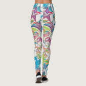 Hand Drawn By EDDArt – 星とハート1 レギンス (裏面)