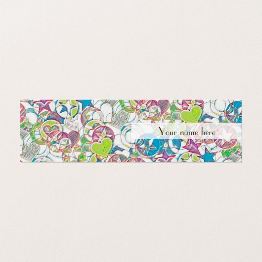 Hand Drawn By EDDArt – 星とハート1 名刺 (外部フラット)