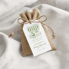 Hand Drawn Cafe Bebe Baby Brunch ギフトタグ