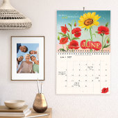 Hand Drawn Calendar Art Nouveau Flowers カレンダー