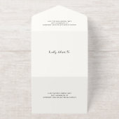 Hand Drawn Car Doodle QR Code Modern Wedding オールインワン招待状 (外側)