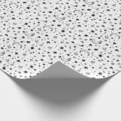 Hand Drawn Celestial Night Sky Pattern ラッピングペーパー (角)