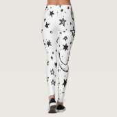 Hand Drawn Celestial Night Sky Pattern レギンス (裏面)