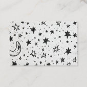 Hand Drawn Celestial Night Sky Pattern 名刺 (裏面)