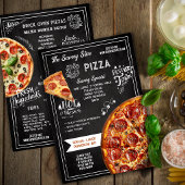Hand-drawn Chalkboard Pizza Restaurant メニュー