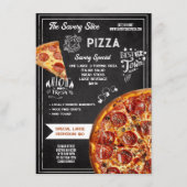 Hand-drawn Chalkboard Pizza Restaurant メニュー (正面)