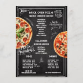 Hand-drawn Chalkboard Pizza Restaurant メニュー (裏面)