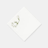 Hand Drawn Champagne Tower Glass Wedding Napkins スタンダードカクテルナプキン (角)