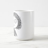 Hand-Drawn Character Illustration – Artistic コーヒーマグカップ (中央)