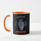 Hand Drawn Cheeky Monkey Mug  マグカップ (左)