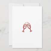 Hand Drawn “Cheers to 30 Years” Birthday           招待状 (裏面)