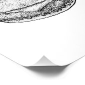 Hand-Drawn Cheeseburger Art Print フォトプリント (角)