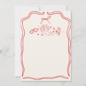 Hand Drawn Cherub Vintage Cupid Bridal Shower 招待状 (裏面)