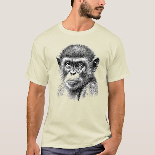 HAND DRAWN CHIMPANZEE Tシャツ (正面)