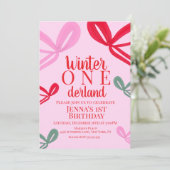 Hand Drawn Christmas Bows Multicolor Birthday 招待状 (スタンド正面)