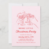 Hand Drawn Christmas Cocktail Party Invitation 招待状 (正面)