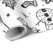 Hand Drawn Christmas Doodle ラッピングペーパー (ロールコーナー)