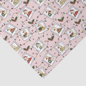 Hand Drawn  Christmas Geese Pink Tissue Paper 薄葉紙 (詳細)