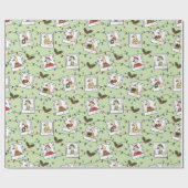 Hand Drawn  Christmas Geese Wrapping Paper Roll ラッピングペーパー (フラット)