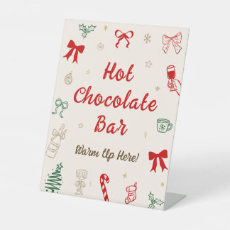 Hand Drawn Christmas Hot Chocolate Bar 台座サイン