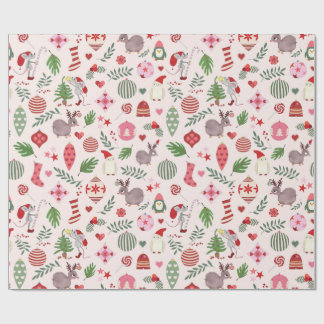 Hand-drawn Christmas Icons Wrapping Paper ラッピングペーパー