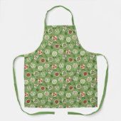 Hand Drawn Christmas Ornament Pattern Apron エプロン (正面)