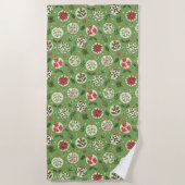 Hand Drawn Christmas Ornaments Beach Towel ビーチタオル (正面)