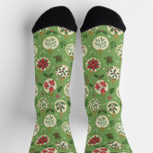 Hand Drawn Christmas Ornaments Socks ソックス (上部)