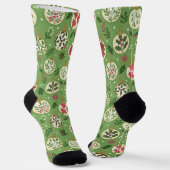 Hand Drawn Christmas Ornaments Socks ソックス (傾斜あり)