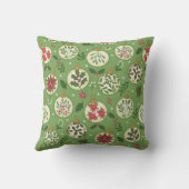Hand Drawn Christmas Ornaments Throw Pillow クッション (裏面)