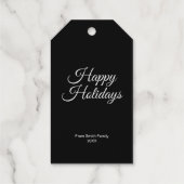 Hand-drawn Christmas Pine Tree Custom ギフトタグ (裏面)