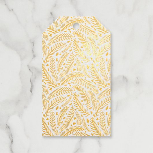 Hand-drawn Christmas Pine Tree Custom ギフトタグ (正面)