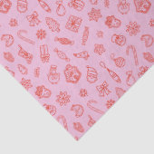 Hand drawn  Christmas Pink and Red  薄葉紙 (詳細)