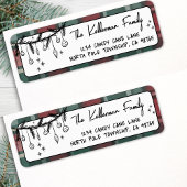 Hand Drawn Christmas Return Address ラベル