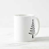 Hand Drawn christmas tree コーヒーマグカップ (正面右)